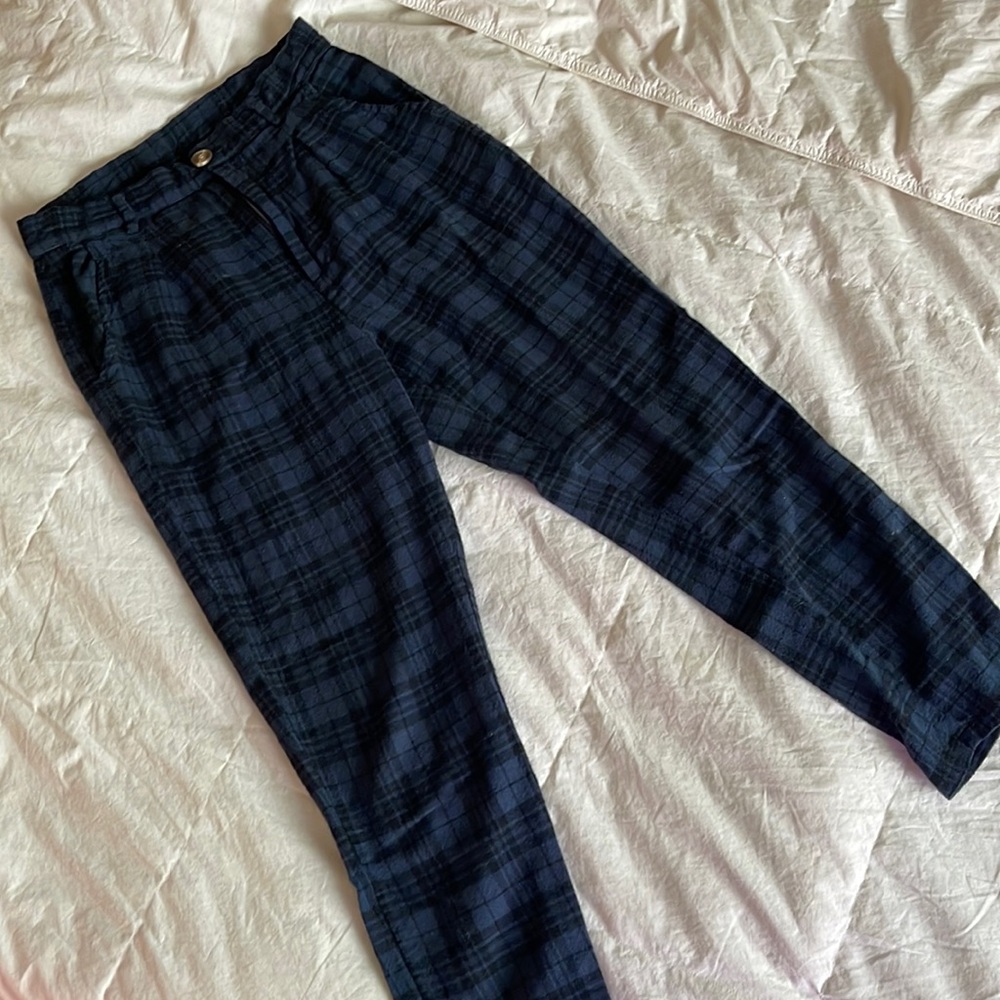 Plaid Ankle Pants